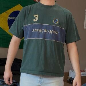 Abercrombie & Fitch Premium Heavyweight 2.0 Crest Logo Tee Size Large